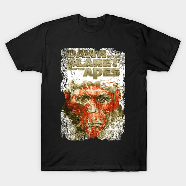 War For Supremacy  Dawn Of The Apes' Battle T-Shirt by WildenRoseDesign1